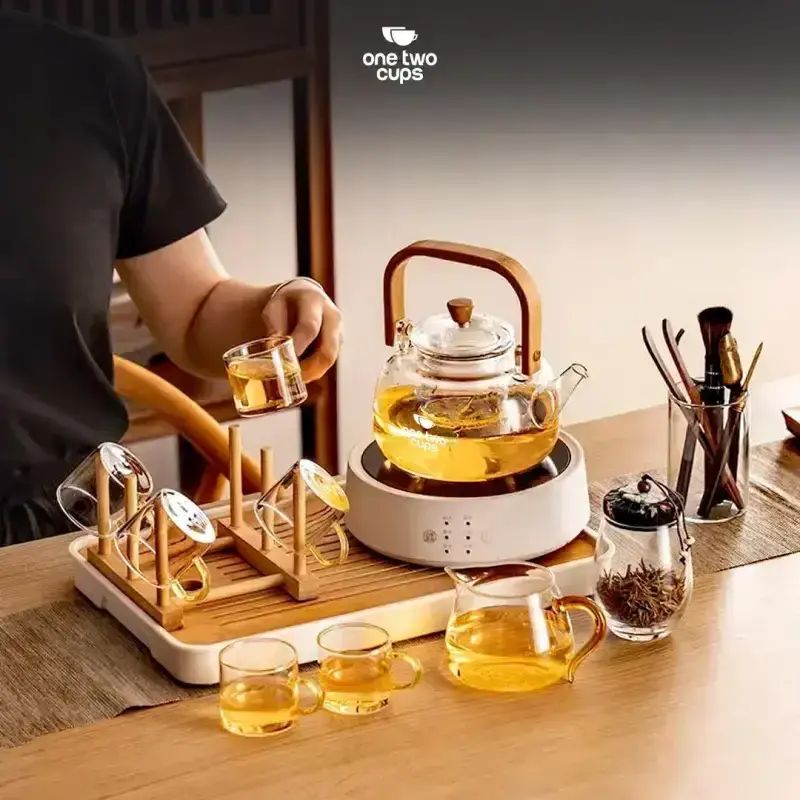 Jual One Two Cups Teko Teh Kaca Saringan Tahan Panas - Percantik ...