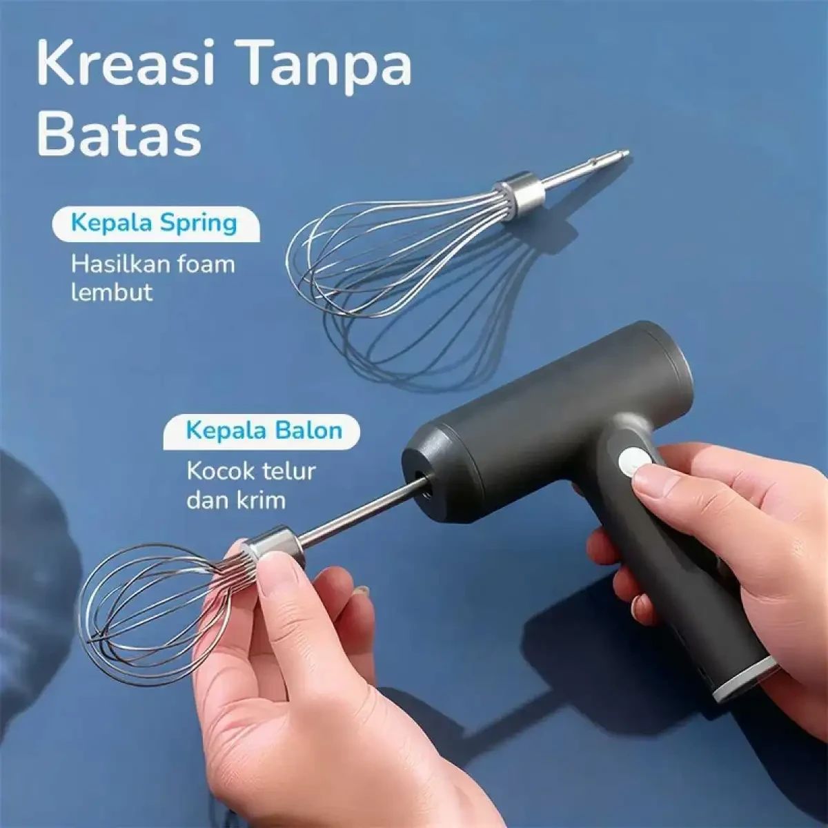 Jual Bth Mixer Tangan Mini Electric Whisk Wireless - Mudah Menghasilkan ...