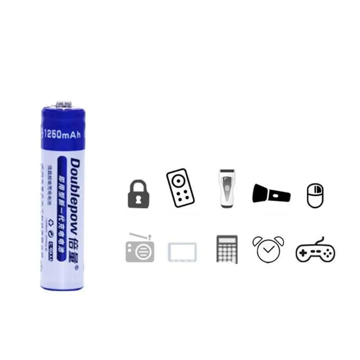 Jual Doublepow Baterai Isi Ulang Aaa Ni-mh Button Top 1250mah - Hemat ...