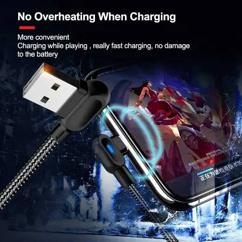UGI Kabel Data Multifungsi Fast Charging L Shape Braided Pengisian Cepat  dan Nyaman, Desain Ergonomis IH