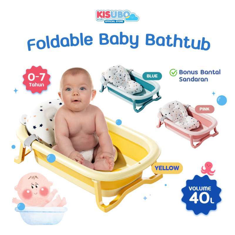 KISUBO Foldable Baby Bath Tub Bak Mandi Lipat Tempat Mandi Bayi Anak