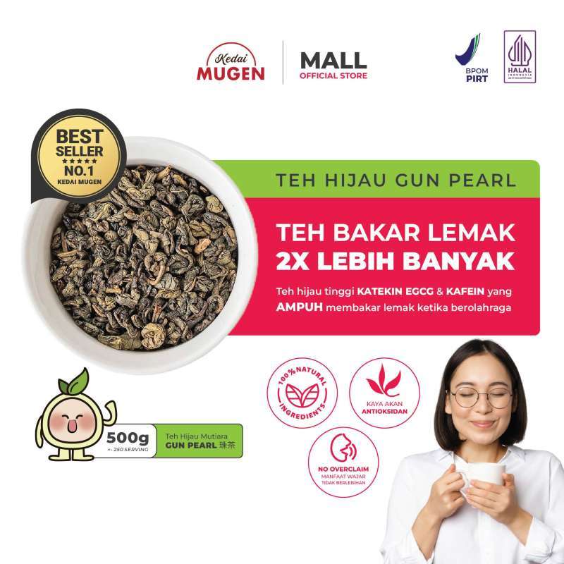 Produk Tea Promo Teh Hijau Daun Pucuk/premium Java Green Tea Gun Pearl Kedai Mugen ...
