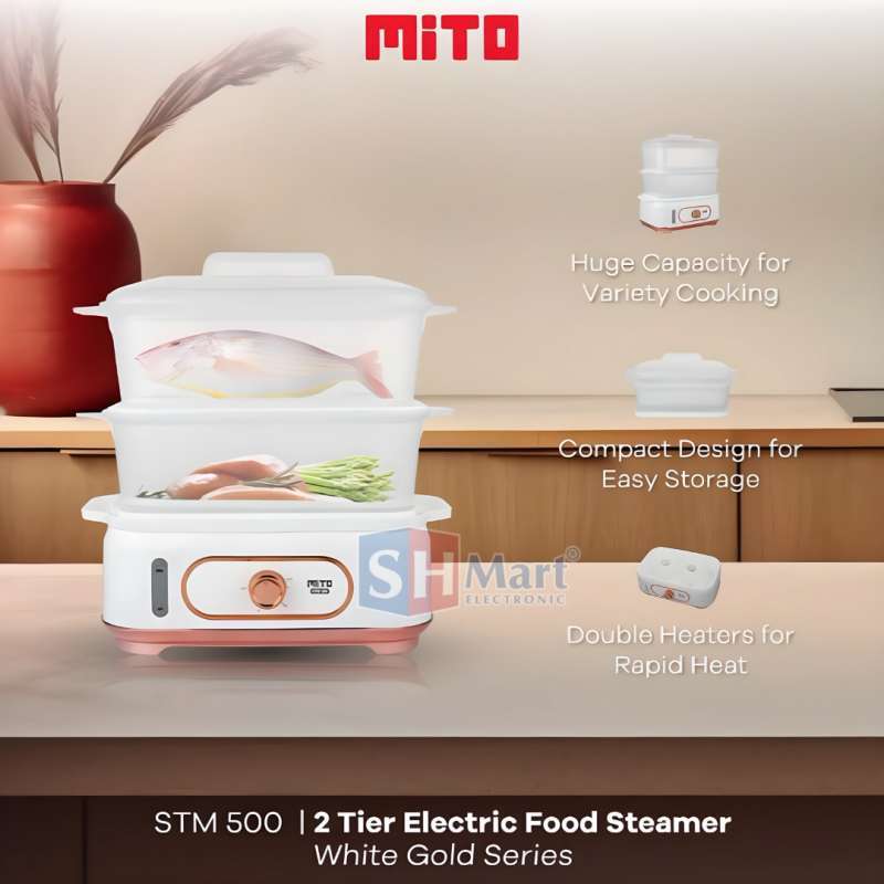 FOOD STEAMER ELECTRIC MITO STM-500 STM500 PENGUKUS MAKANAN LISTRIK 20  LITER GARANSI RESMI