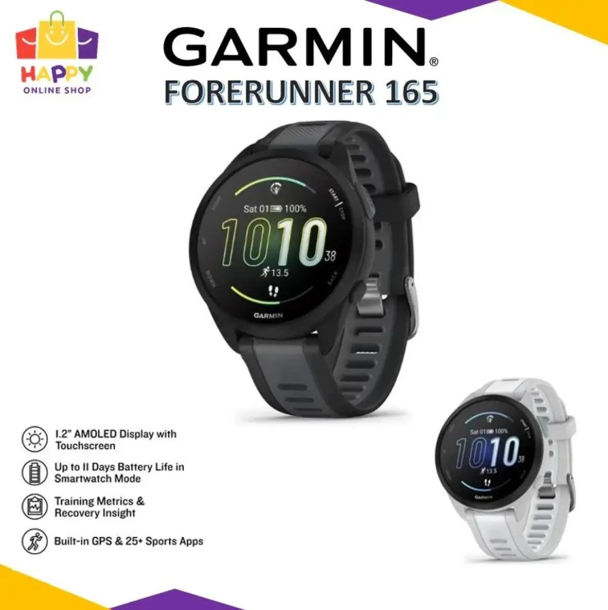Jual Garmin Forerunner 165 Fr 165 Non Music Di Seller Happyonlineshop ...