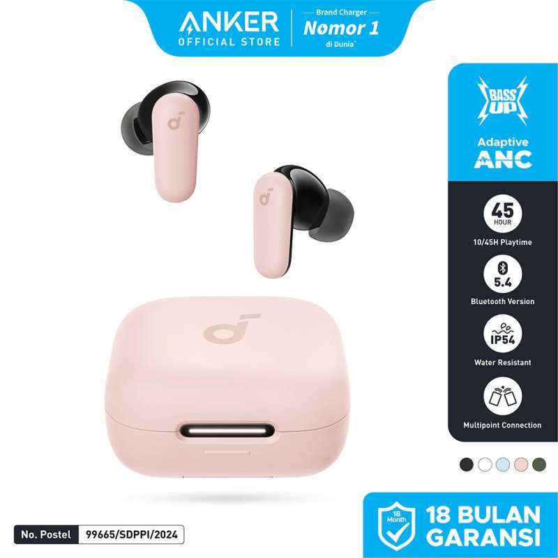 (NEW LAUNCH) Anker R50i NC Earbuds Adaptive Noise Canceling Headset  Earphone Bluetooth TWS Low Latency for Game Long Battery Mics  IP54-A3959