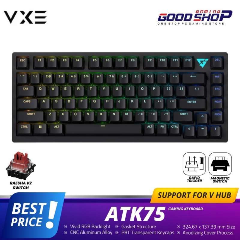 ATK 75 Black G版 ラピットトリガー対応 ゲーミングキーボード 