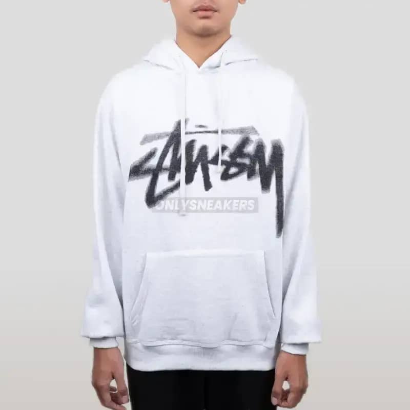 Jual Stussy Dizzy Stock Ash Heather Hoodie (100% Authentic) Di