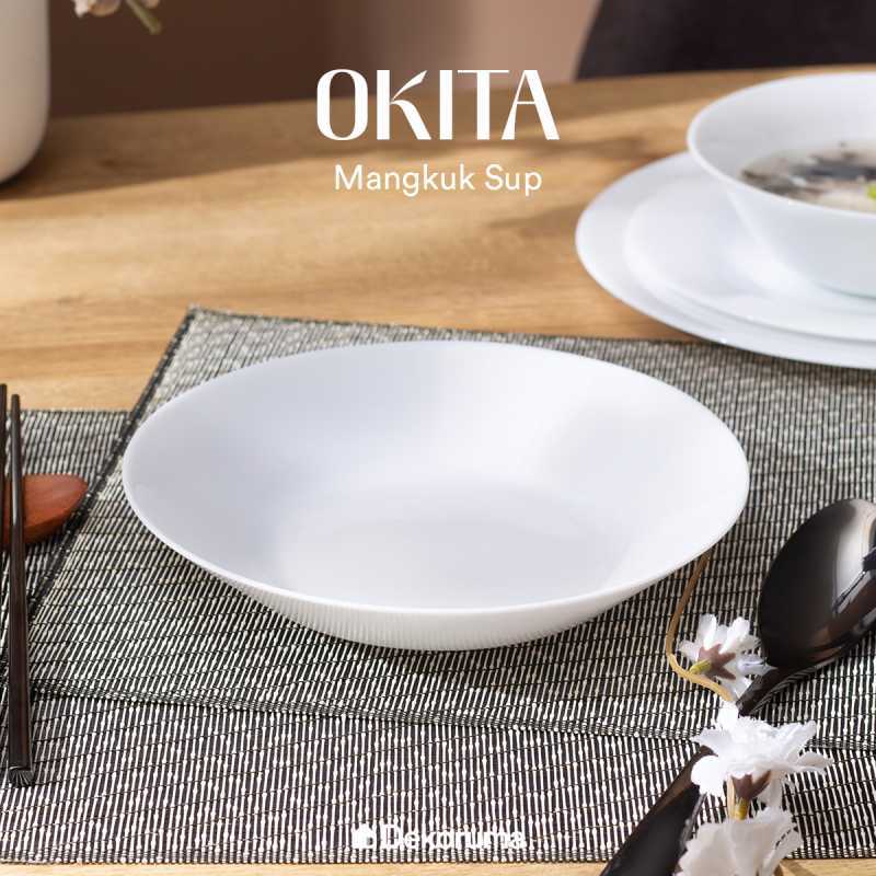Dekoruma OKITA Mangkuk Sup Putih Soup Bowl 20 cm