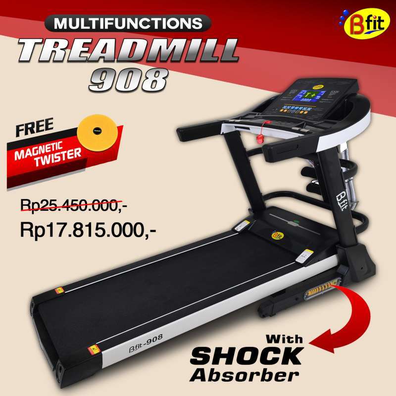 BFIT 908 Multifunction Treadmill Peralatan Fitness