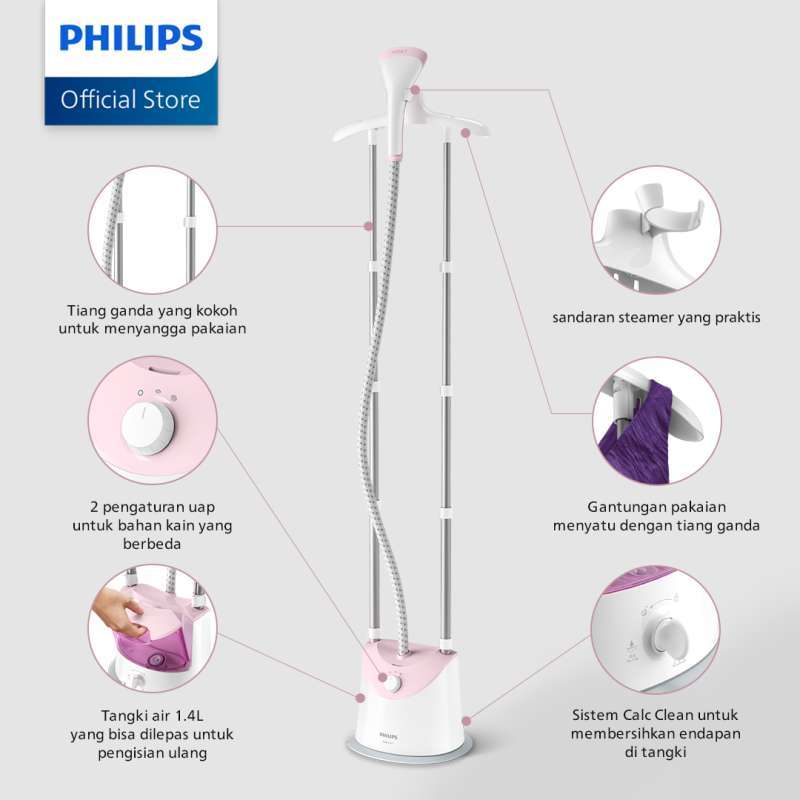 Promo Philips Stand Steamer Gc485/40 Pastel Pink Diskon 27% Di Seller ...