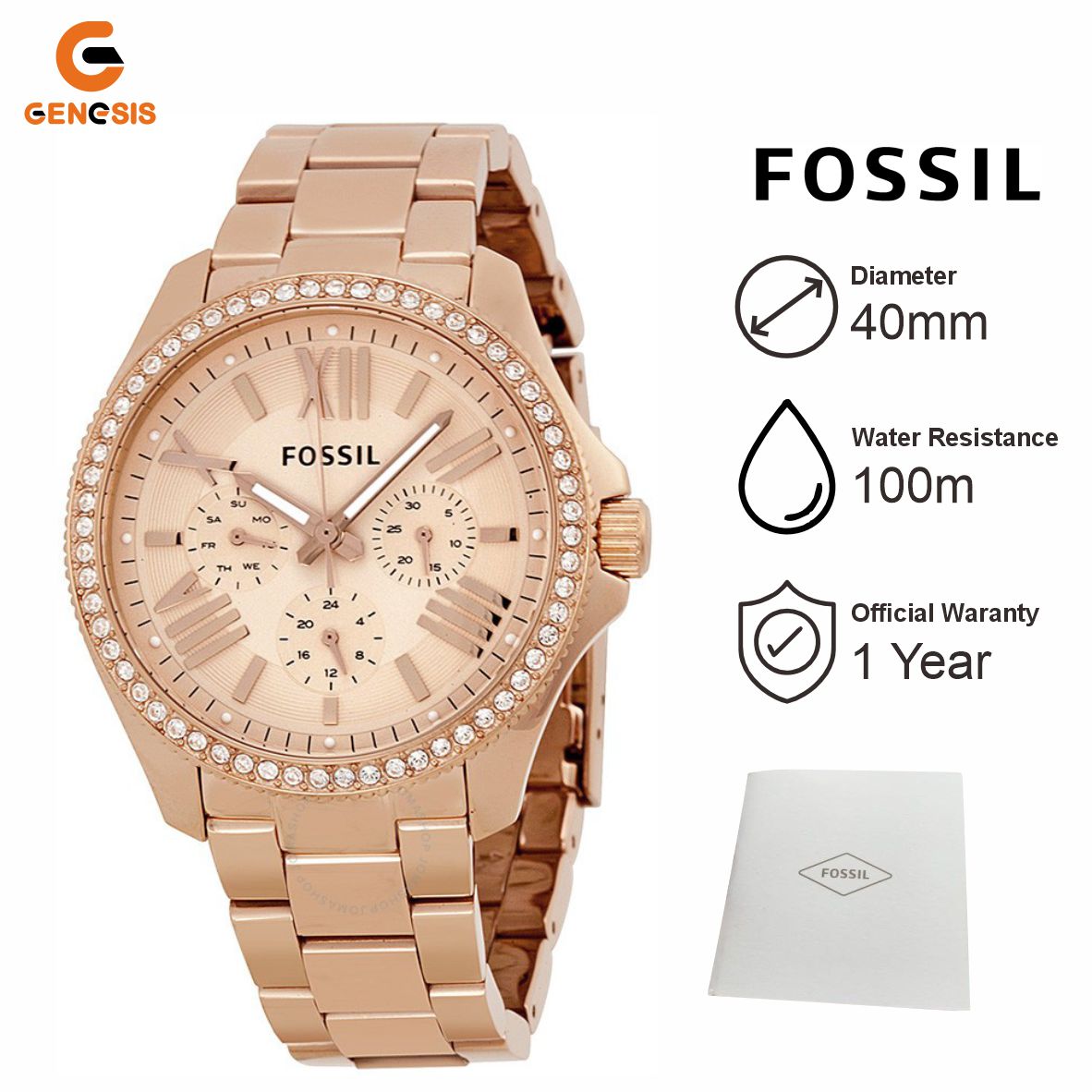Fossil am4483 rose gold hotsell