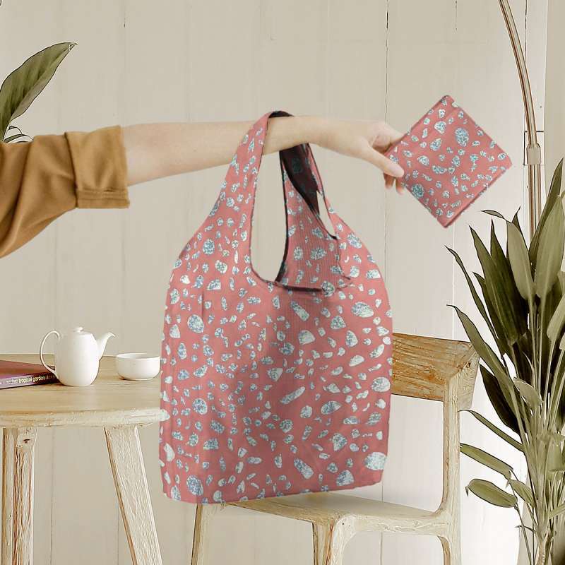 Jual Truu Foldable Bag Corral Pink Tas Belanja Lipat