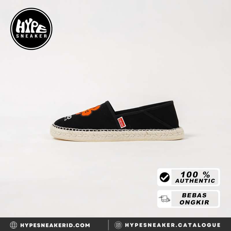 Sepatu KENZO BIG BOKE FLOWER RED BLACK ESPADRILLES 100 ORIGINAL
