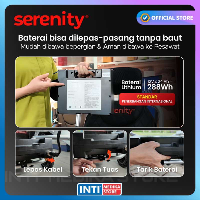 Promo Serenity - Kursi Roda Elektrik Puma Ii Remote Control + Sandaran ...