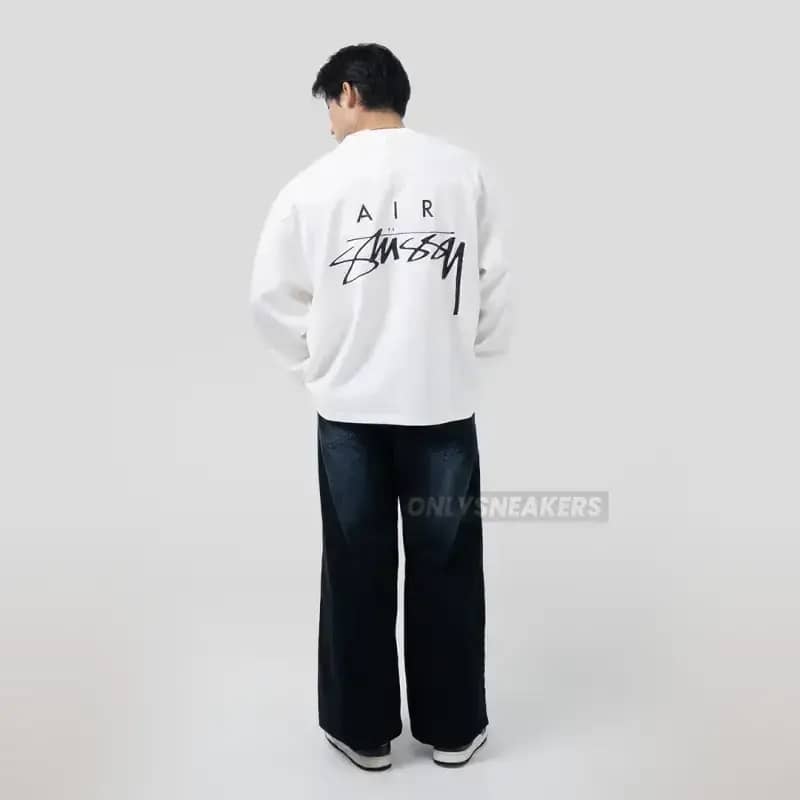 Jual Nike X Stussy Long Sleeve Top In White (100% Authentic) Di