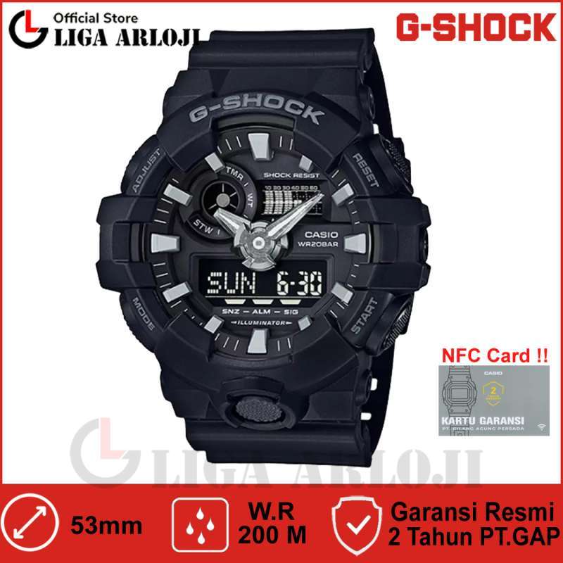 CASIO G-SHOCK [GA-700-1BDR] Jam Tangan Pria Double Time GSHOCK GA700  GA-700-1B
