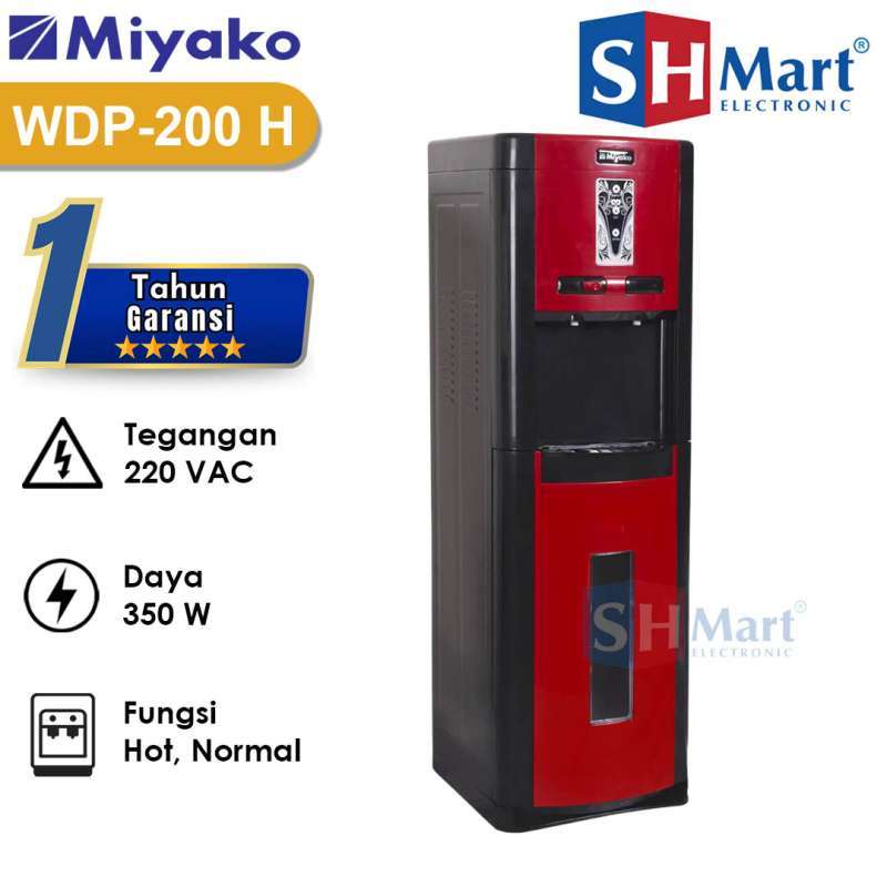DISPENSER GALON BAWAH MIYAKO WDP-200 HOT DAN NORMAL WDP200 GARANSI RESMI