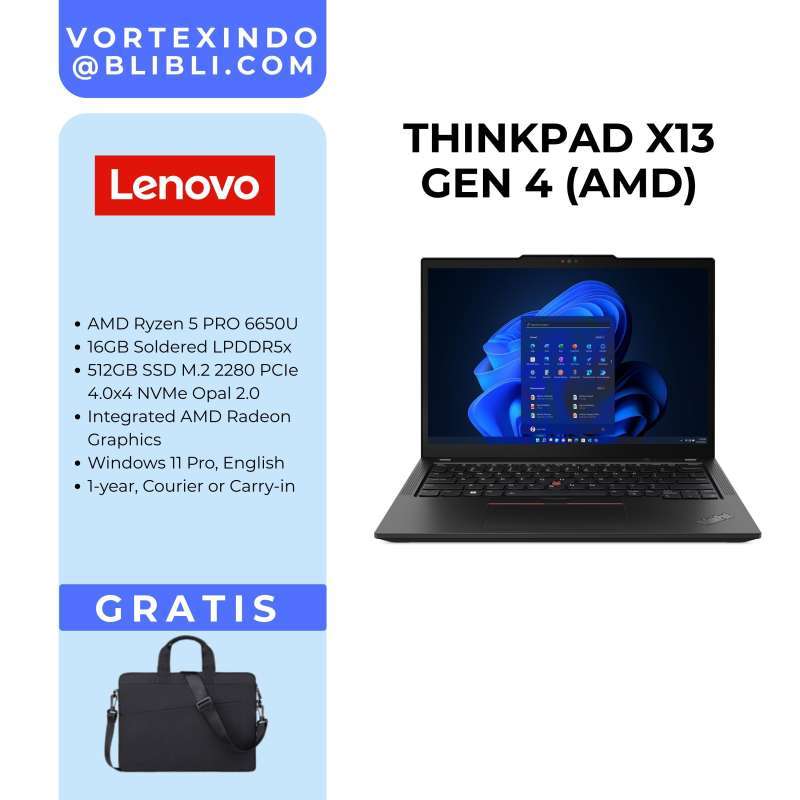 Jual Lenovo Thinkpad X13 Gen 3 (amd) Ryzen 5 Pro 6650u 8gb 512gb