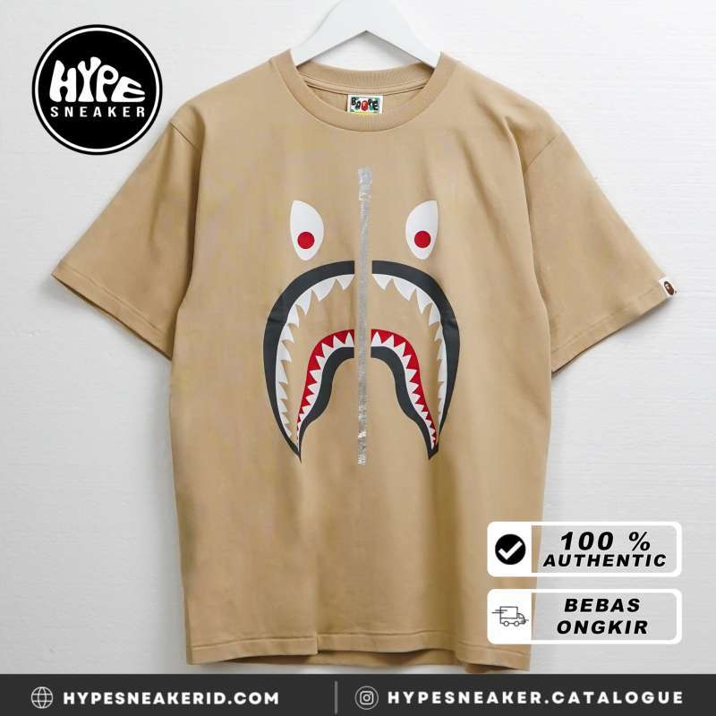 Promo Kaos Bape Shark Silver Cream Beige Tshirt 100 Original Diskon 31 Di Seller Hypesneaker.idn Official Store Hypesneaker.id Kota Semarang Blibli