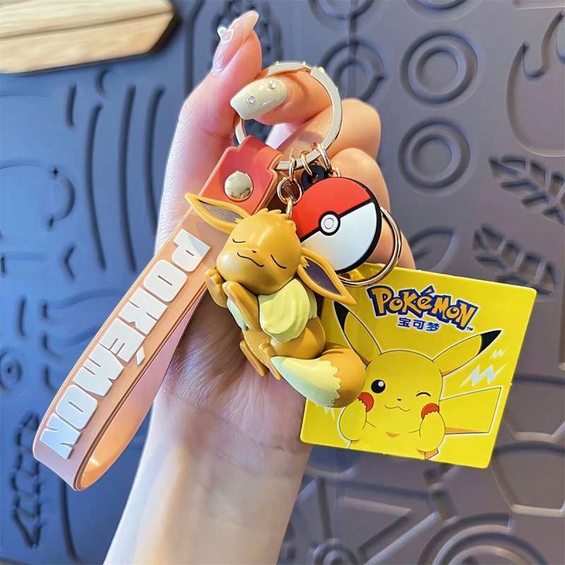Gantungan Kunci Eevee Keychain Tokoh Anime Pokemon Lucu Eevee