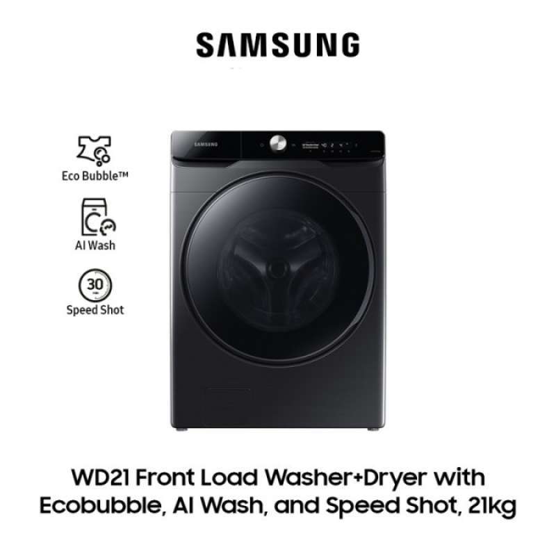 Jual Samsung Wd21 Front Load Washer+dryer With Ecobubble, Ai Wash, And