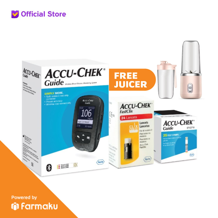 Jual Accu-chek Guide Pack (meter + Strip 25s + Pen + Lancet 24s) Free ...