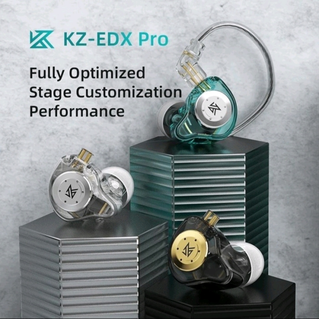 Promo Earphone Kz Edx Pro With Mic Original Headset Stereo Monitoring ...