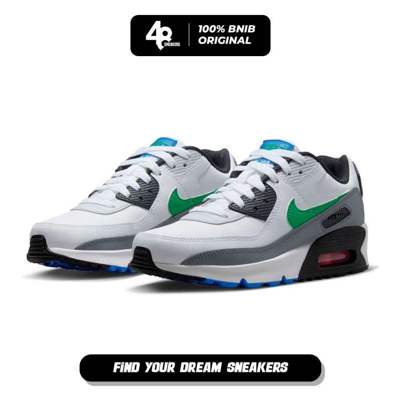 Sepatu Pria Nike Air Max 90 LTR GS White Green (DV3607-102) Original