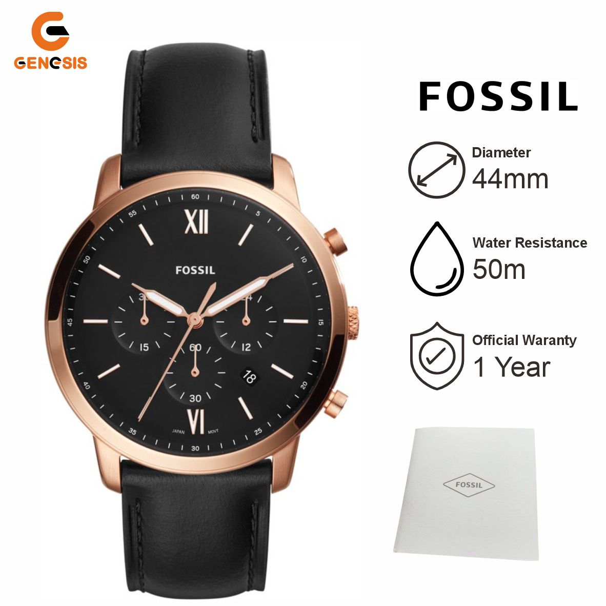 Promo Jam Tangan Pria Fossil Neutra Fs5381 Chronograph Men Black Dial Black Leather Strap Diskon 56 Di Seller Toko Genesis Surabaya Official Store Toko Genesis Surabaya Kota Surabaya Blibli