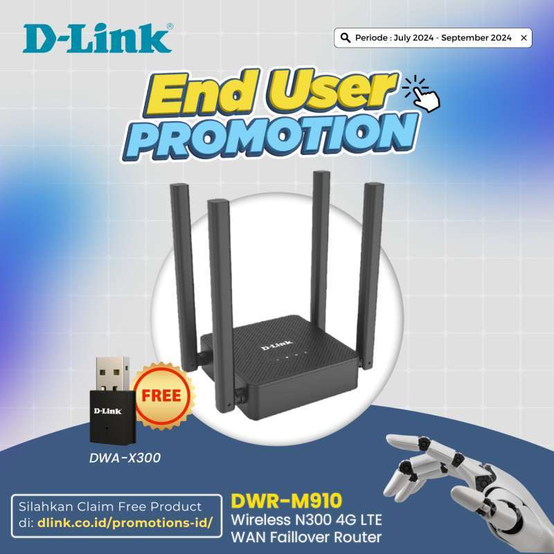 Promo D-link Dwr-m910 Wireless N300 4g Lte Router Diskon 12% Di Seller ...