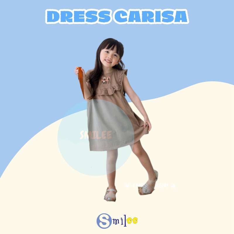 Carisa ruffle dress in pastel blue on sale