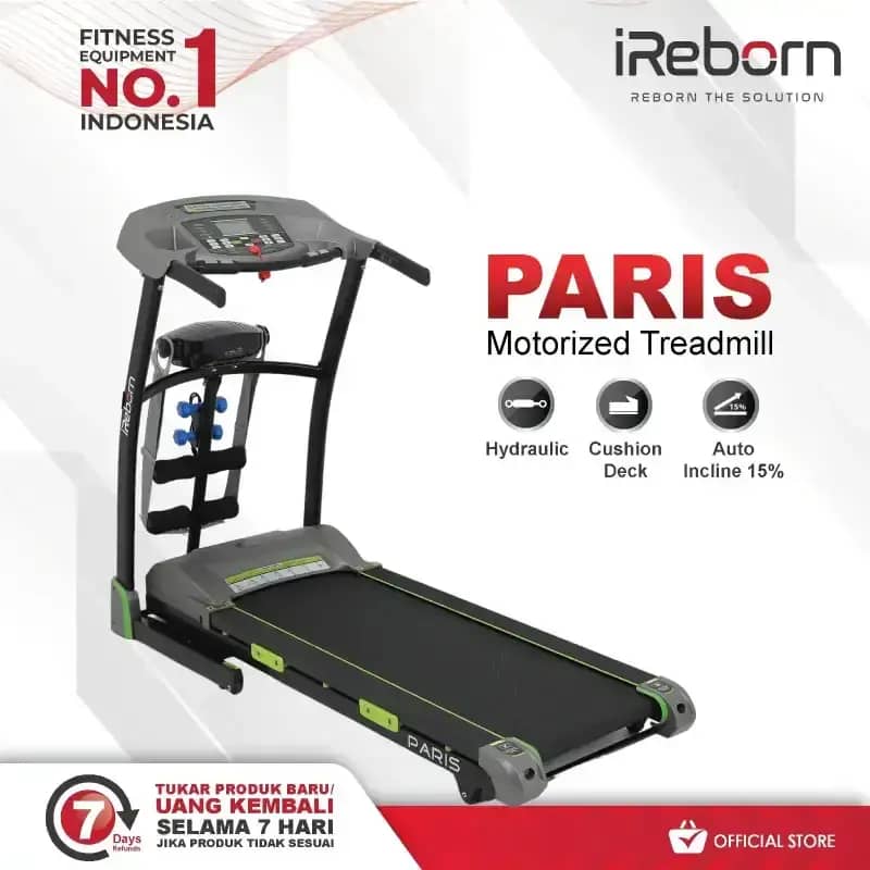 Promo Treadmill Elektrik Ireborn Paris Alat Fitness (jabodetabek