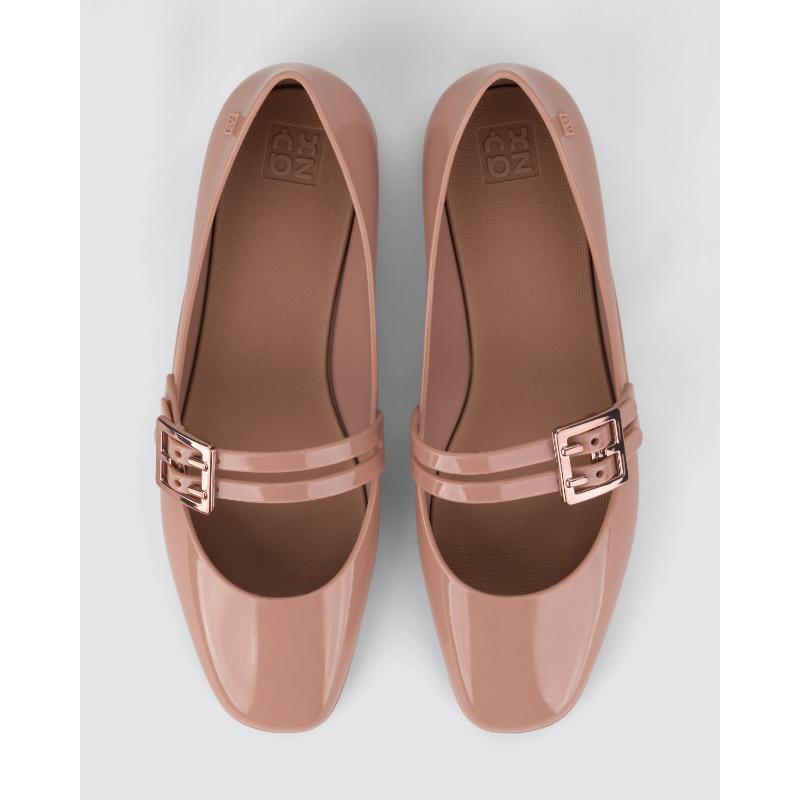 Zaxy Plie Sapatlha Ad Sepatu Flat Light Nude