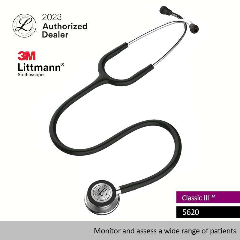 Promo 3M LITTMANN 5620 Classic III Stethoscope Black Tube [27 Inch