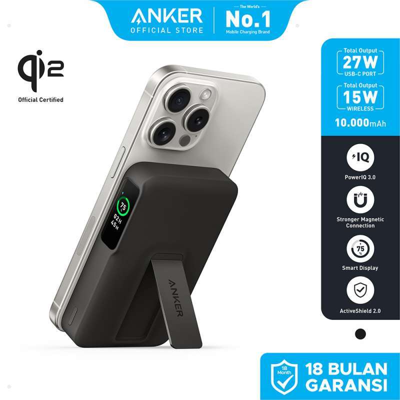 Jual Powerbank Anker Maggo 10000 Mah MagSafe 15w Stand - A1654 Di ...