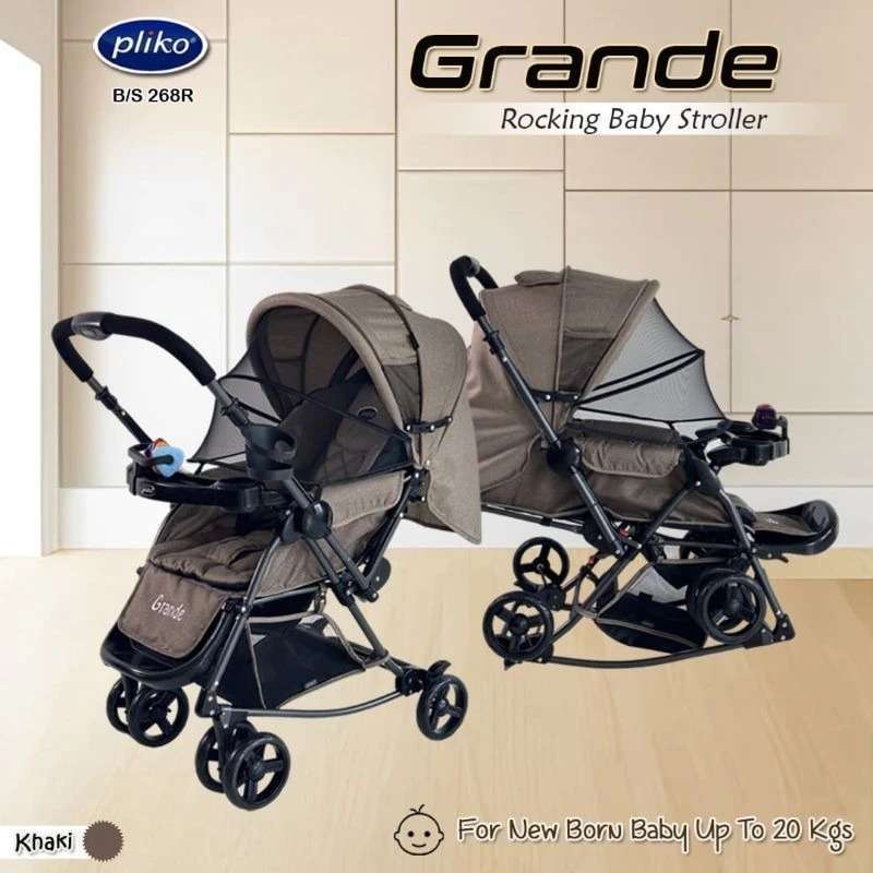 Stroller Pliko Grande BS 268 kereta dorong anak bayi bisa dua arah ringan  murah bisa rocking