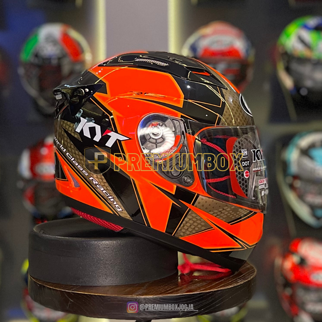 Jual Kyt Rc Seven #16 Helm Full Face Red Gold L Di Seller