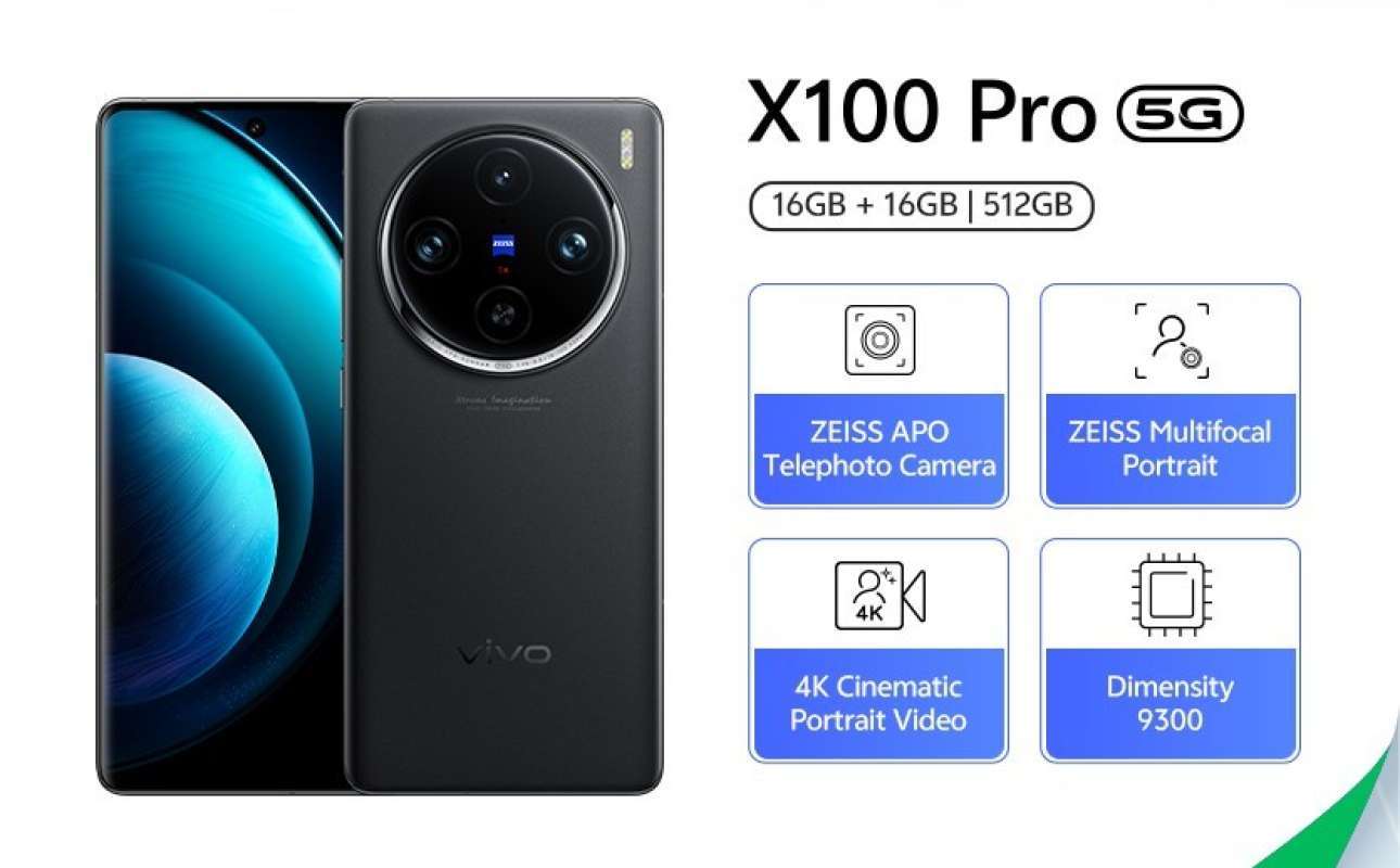 Jual vivo X100 Pro 5g RAM 16/512 GB Garansi Resmi Original Bisa 