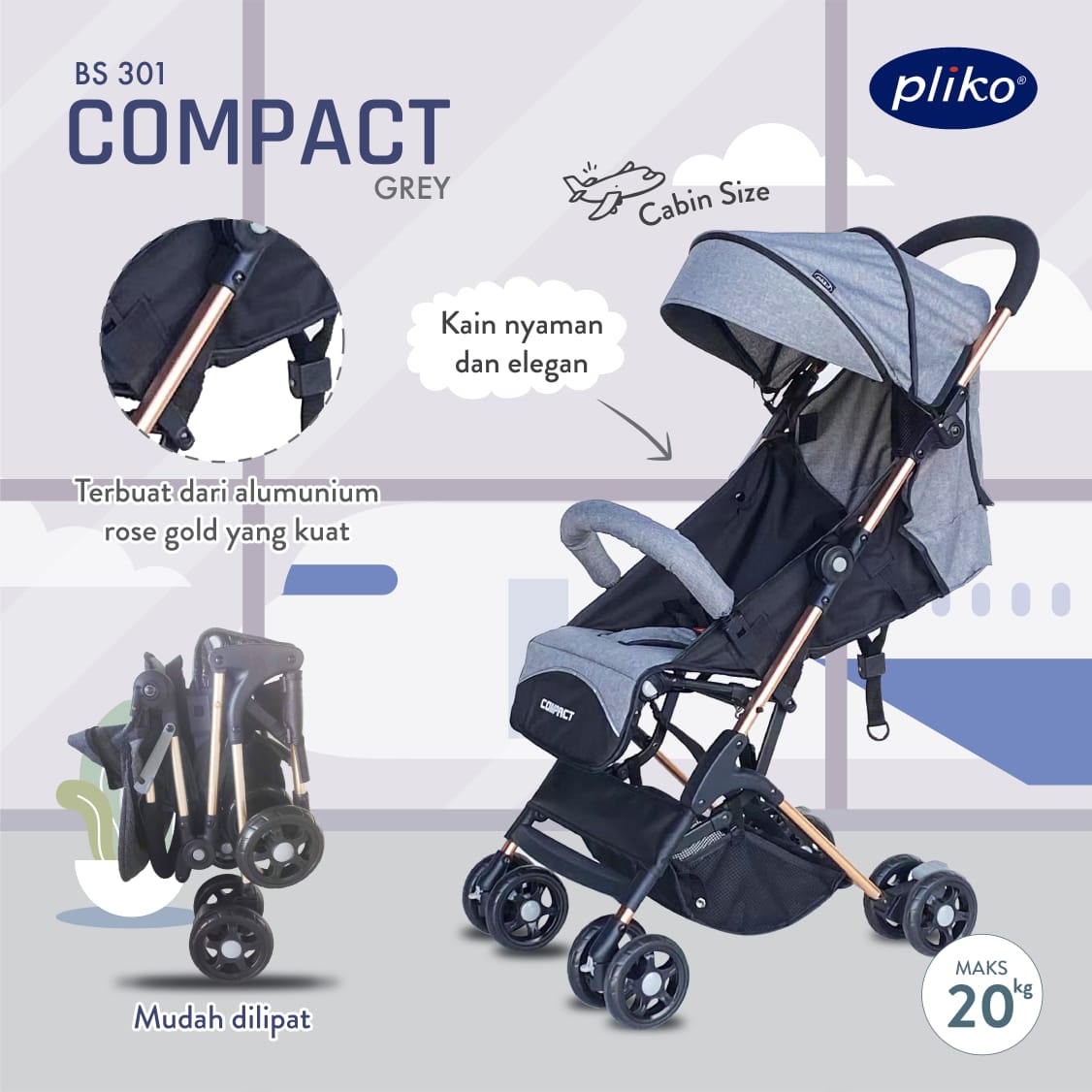 Stroller pliko hot sale 301 compact