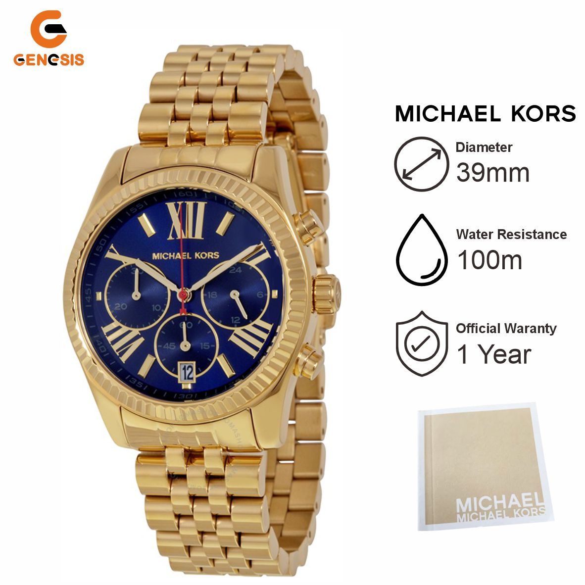 Promo Jam Tangan Wanita Michael Kors Lexington Mk6206 Stainless Steel Gold Diskon 55 Di Seller Toko Genesis Surabaya Official Store Toko Genesis Surabaya Kota Surabaya Blibli