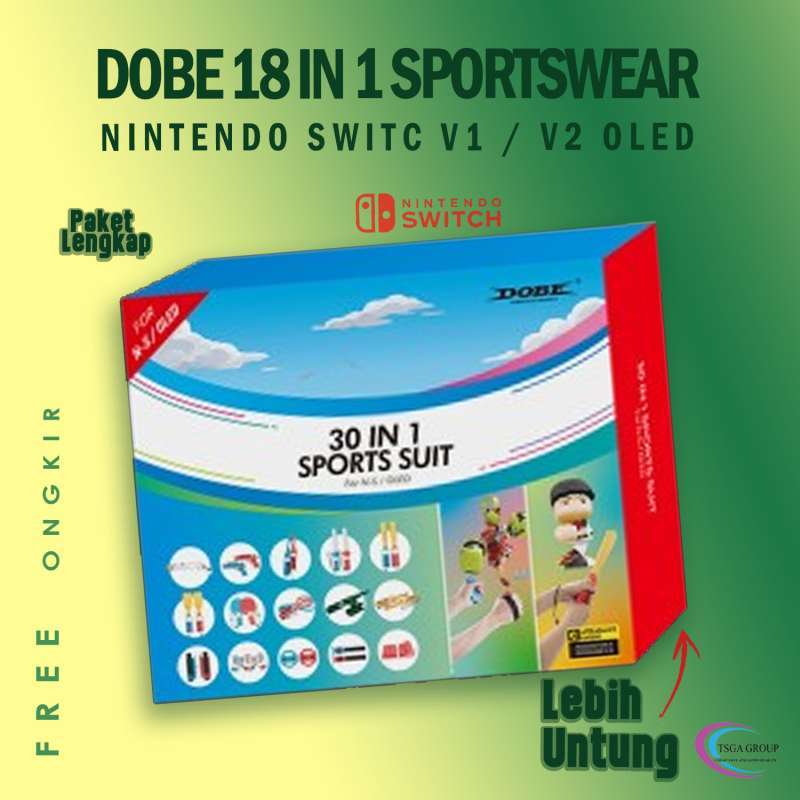 Jual Dobe 30 In 1 Connector Pack Switch Game Sport Tns 2169 Paket Hemat Fishing  Rod / Golf / Baseball / Drum Taiko / Steering Wheel / Gun / Joycon Grip Di