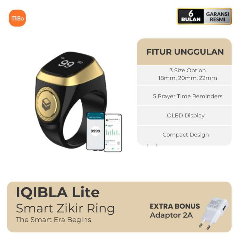 Tasbih Zikr Smart Ring Adjustable Ring Counter Support Digital Counter