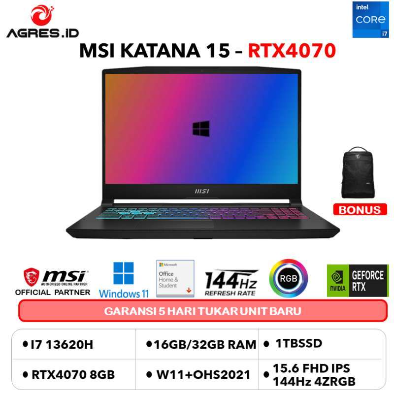Msi Katana15 B12v Rtx4070 3TB 32GB大幅値下げ（MSI Katana 15 B12VGK 