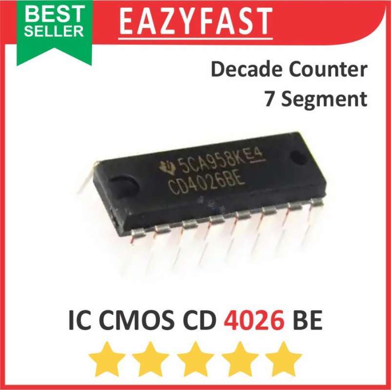 Jual Ic Cmos Cd 4026 Be Dip Decade Counter 7 Seven Segment Decimal ...