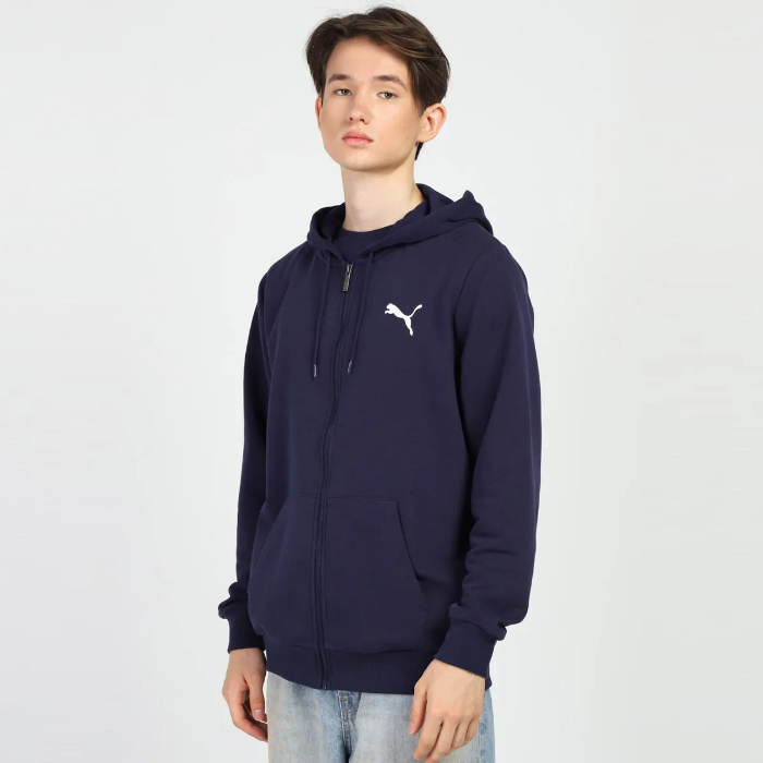 Puma Men Training Ess Small Logo Fz Hoodie Tr [68085906] Jaket Fitness Pria