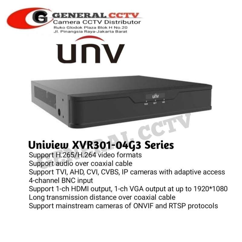 Unv Cctv Xvr Jual Dvr Xvr 4ch Unv Xvr301-04g3 Mp Hdd Uniview Di