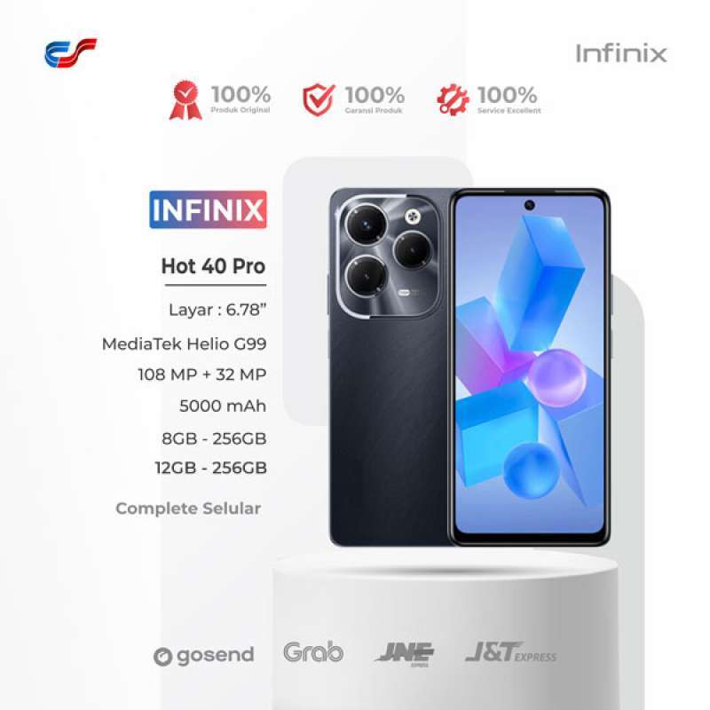 Promo Infinix Hot 40 Pro 12/256gb [8gb+8gb] - Garansi Resmi - Blue ...