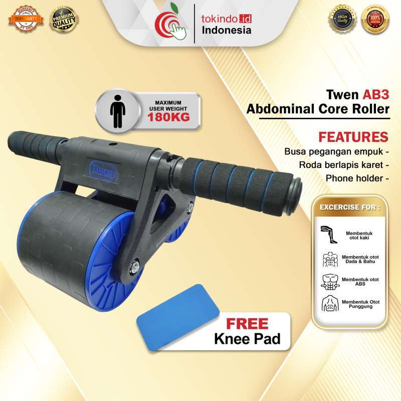 Promo Twen Ab Wheel Roller Wheels Plank Trainer Abdominal Core
