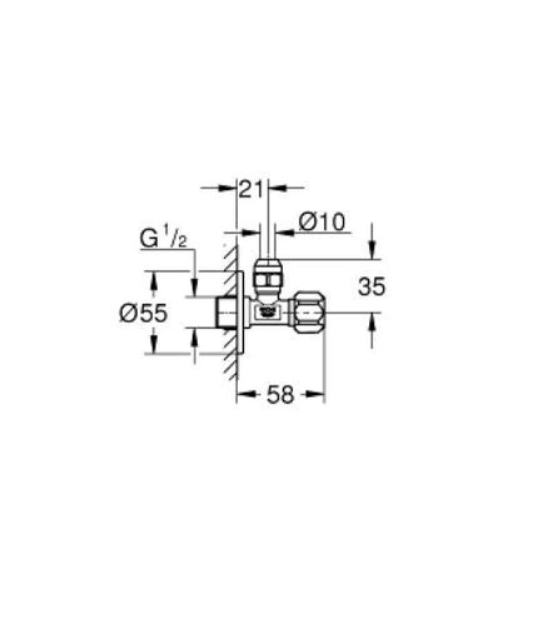 Promo Grohe Angle Valve 1/2 X 3/8 (22018000) Diskon 40% Di Seller Grohe ...