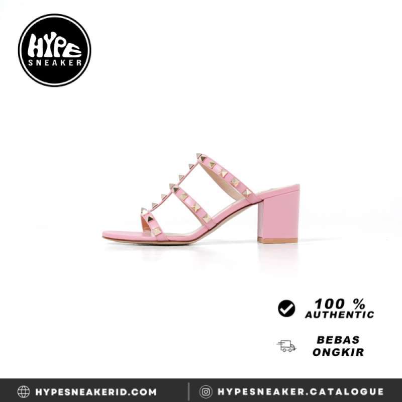 Promo Sandal Valentino Rockstud Chunky 6cm Heels Sandal Ivory Pink 100 Original Diskon 33 Di Seller Hypesneaker.idn Official Store Hypesneaker.id Kota Semarang Blibli